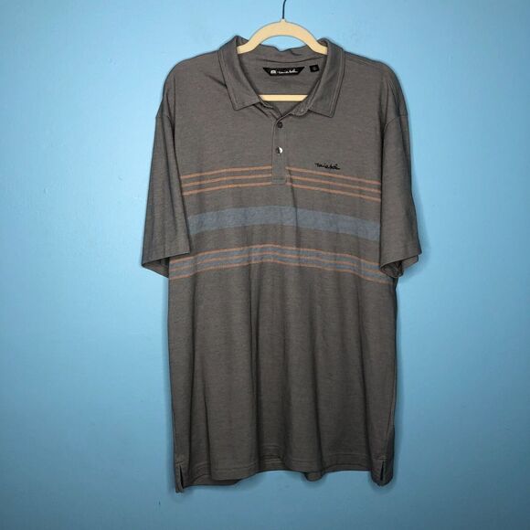 Travis Mathew Other - 4/$25 Travis Mathew Polo Shirt Mens XXL Gray Stripe Casual Golf Athletic